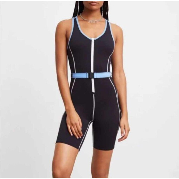 SOLID & STRIPED Pants - Solid & Striped High Tide Belted Romper Size Medium